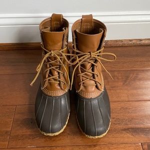 l.l. bean boots - classic 8" leather and rubber duck boot